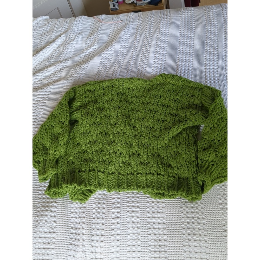 Lisa Says Gah Green Chunky Knit Cardigan - Picture 5 of 12